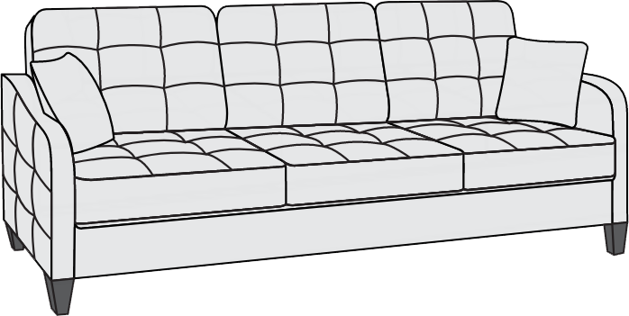 1 вариант кроя прямого дивана «Тофи»